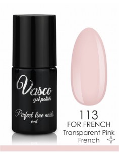 esmalte semipermanente vasco for french transparent pink french 113