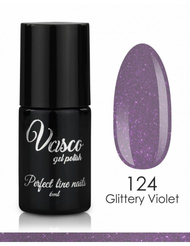 Esmalte semipermanente. VASCO LIMITED LINE 6 ml - 124 Glittery Violet